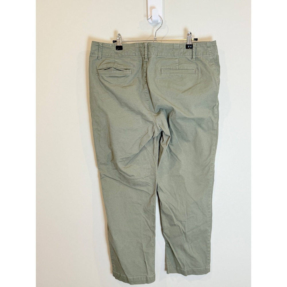 LOFT The Slim Pants Women's Size 10 Olive Green Cotton Blend Casual Trousers - Picture 2 of 10